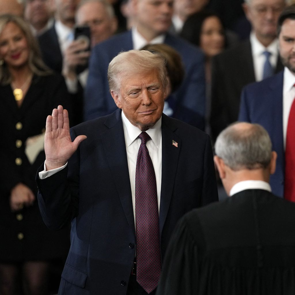 Donald Trump bei der Vereidigung zum Präsidenten der Vereinigten Staaten von Amerika