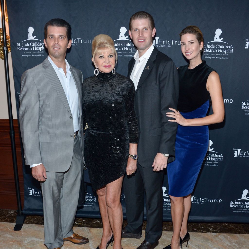 Donald Trump Jr., Ivana, Eric und Ivanka Trump im September 2015