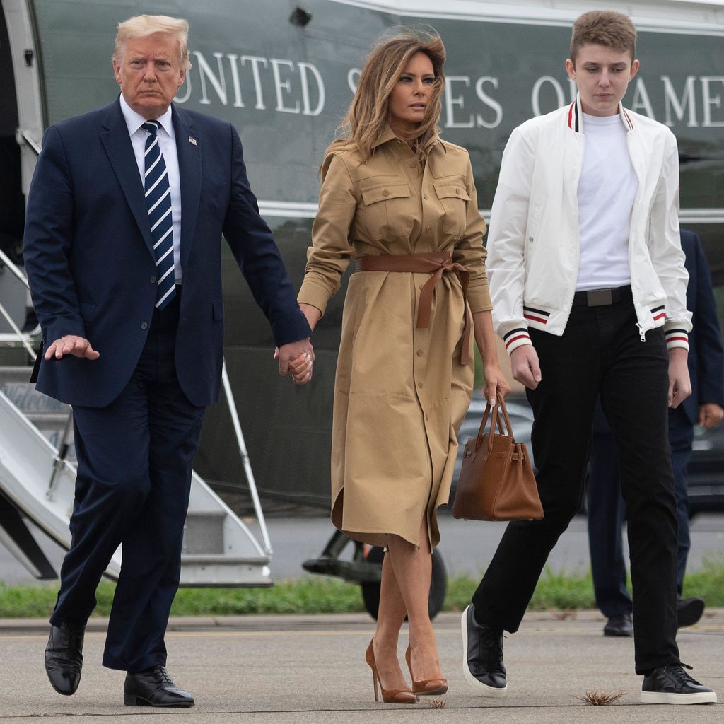 Donald Trump, Melania Trump und Barron Trump im August 2020