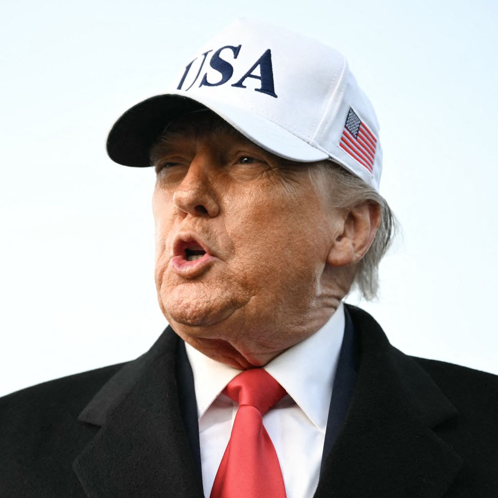 US-Präsident Donald Trump spricht nach seiner Rückkehr zur Joint Base Andrews mit der Presse, 13. Januar 2026