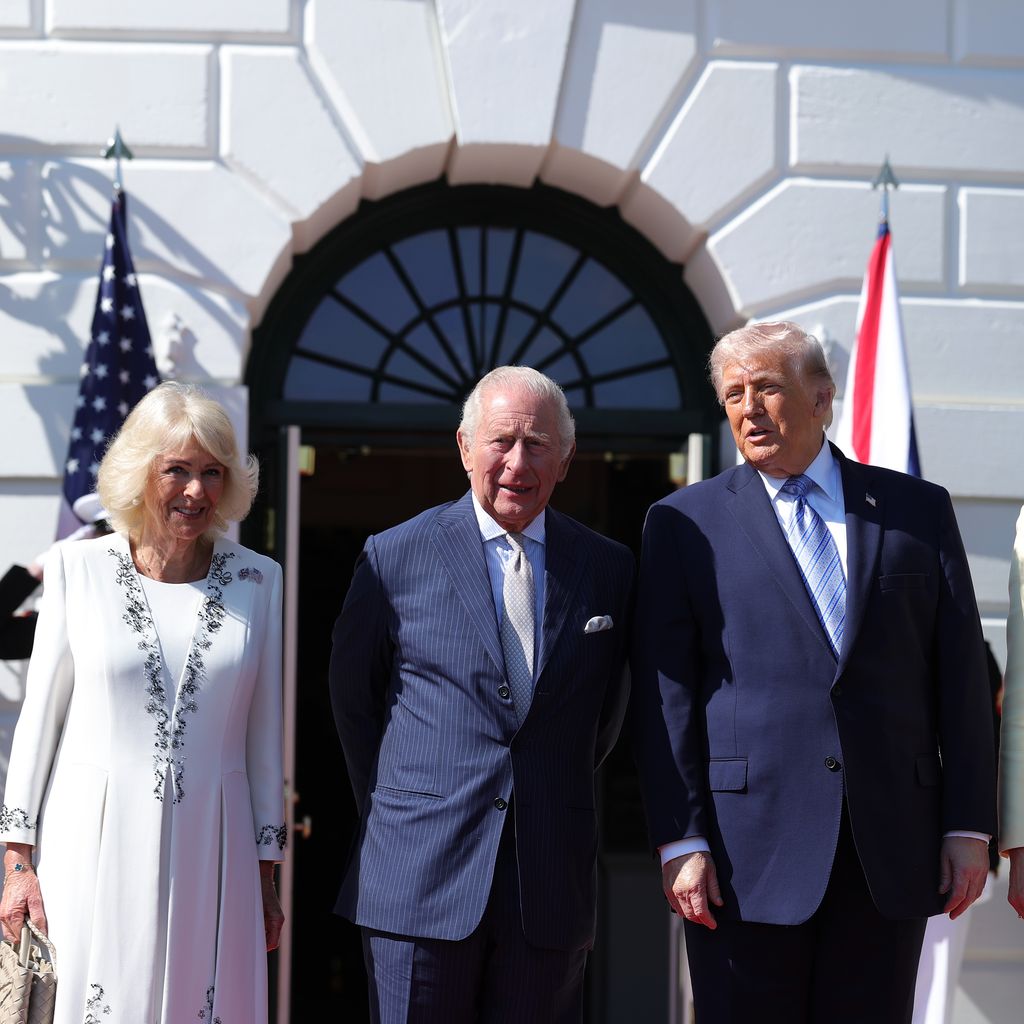 Donald Trump und Melania Trump begrüßen König Charles III. und Königin Camilla im Weißen Haus