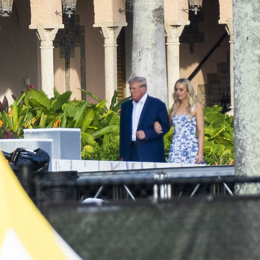 Donald Trump und seine Tochter Tiffany bei der Probe für ihre Hochzeit