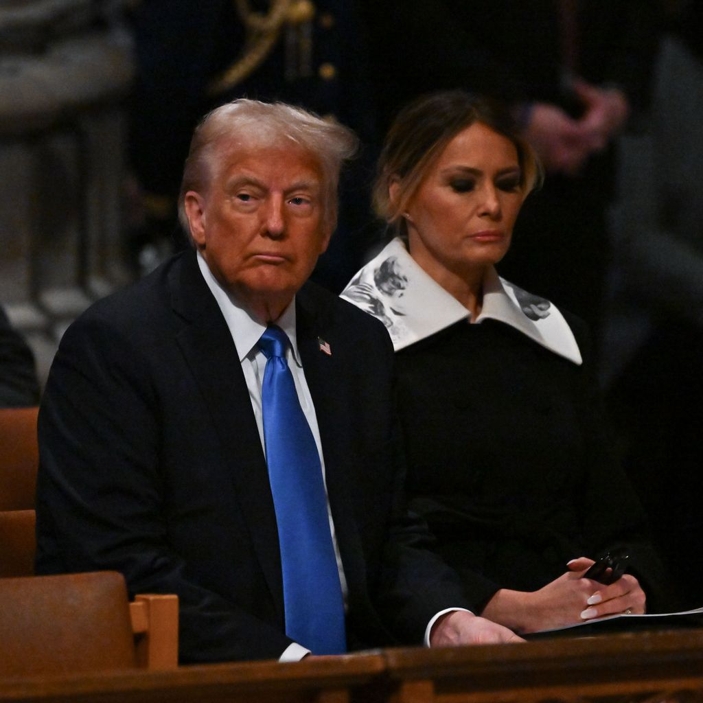 Donald und Melania Trump bei der Beerdigung von Jimmy Carter in Washington D.C. 2025
