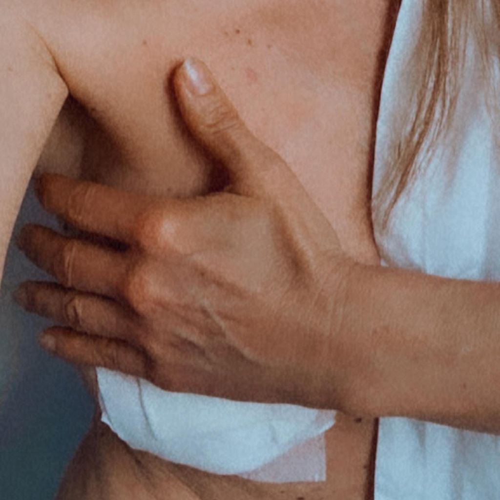 Doreen Dietels Brust nach der OP