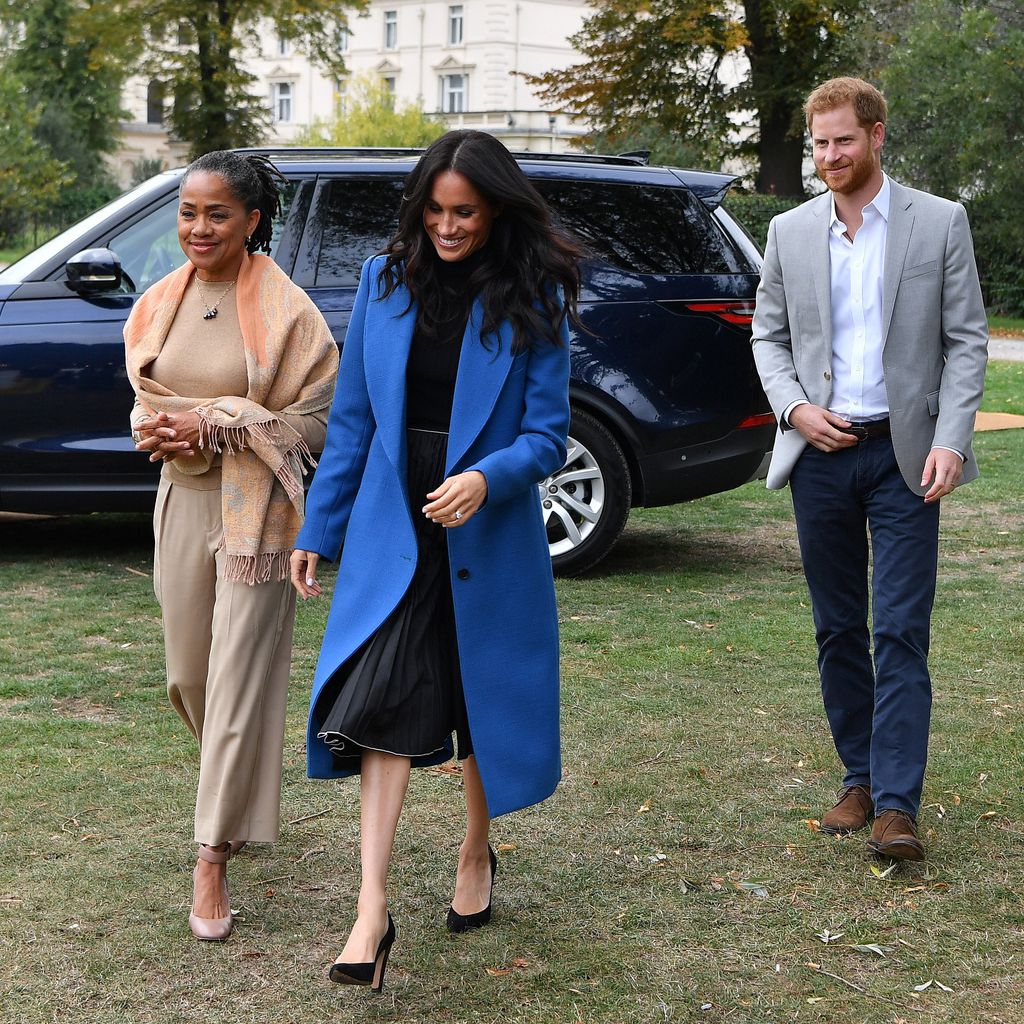 Doria Ragland mit Herzogin Meghan und Prinz Harry, September 2018