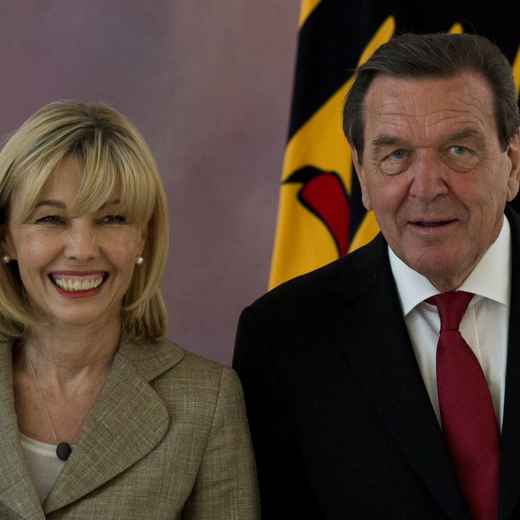 Doris Schröder-Köpf und Gerhard Schröder im Schloss Bellevue