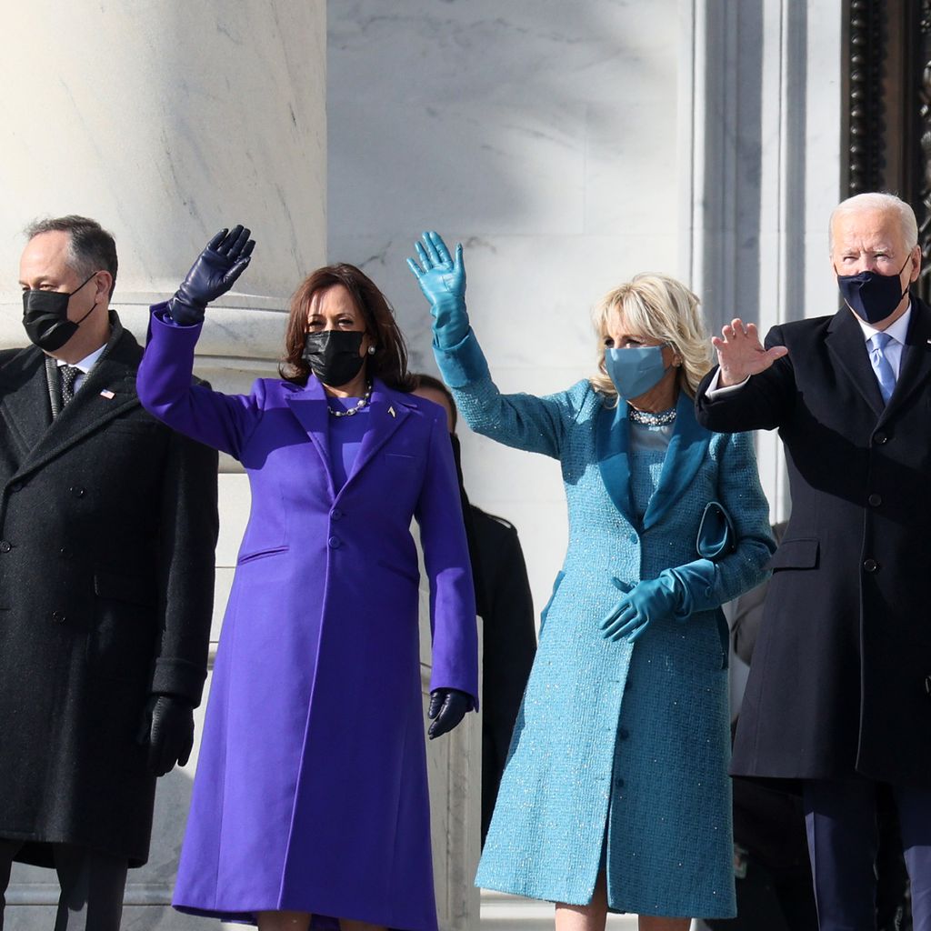 Douglas Emhoff, Kamala Harris, Jill Biden und Joe Biden in Washington