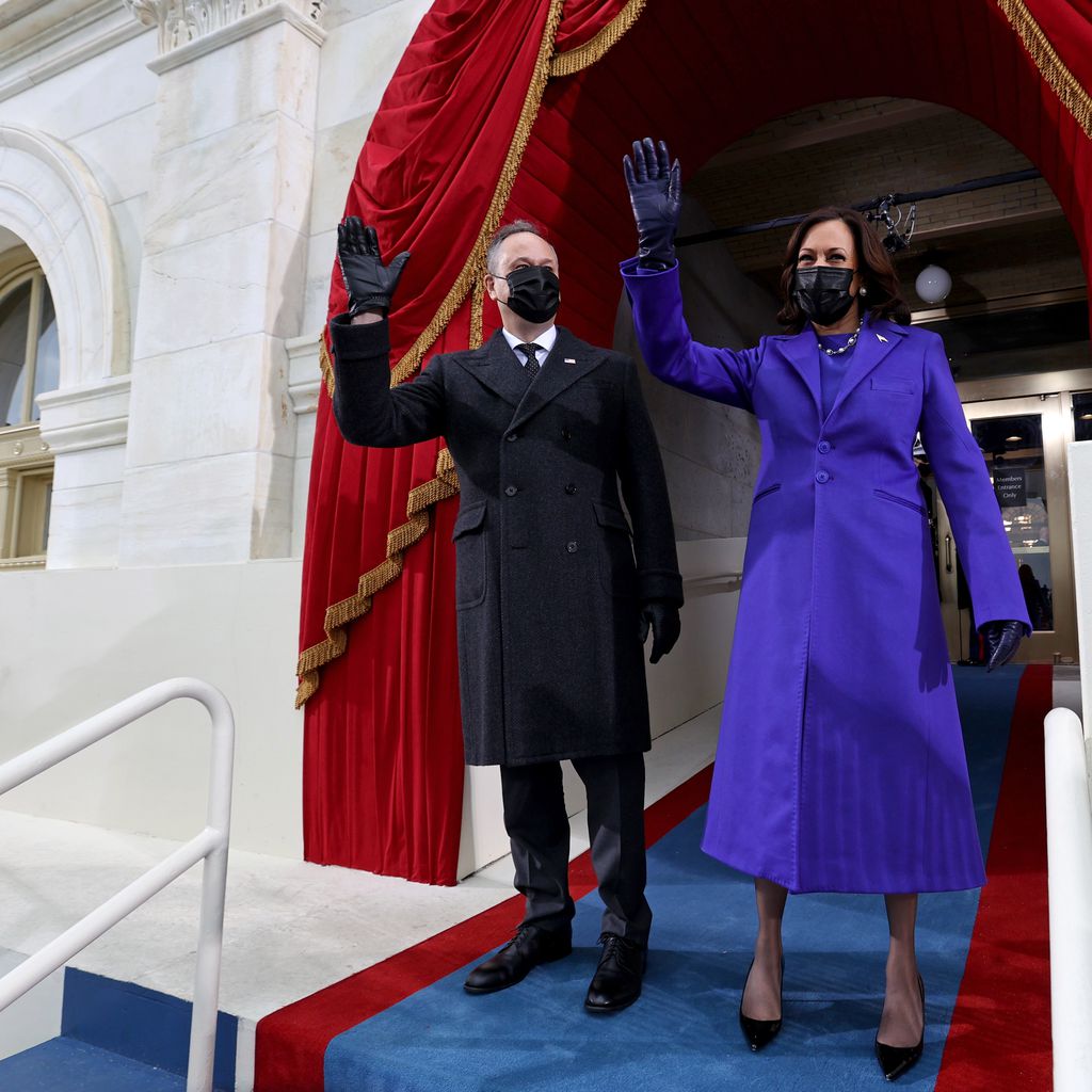 Douglas Emhoff und Kamala Harris bei ihrer Vereidigung in Washington D.C. im Januar 2021
