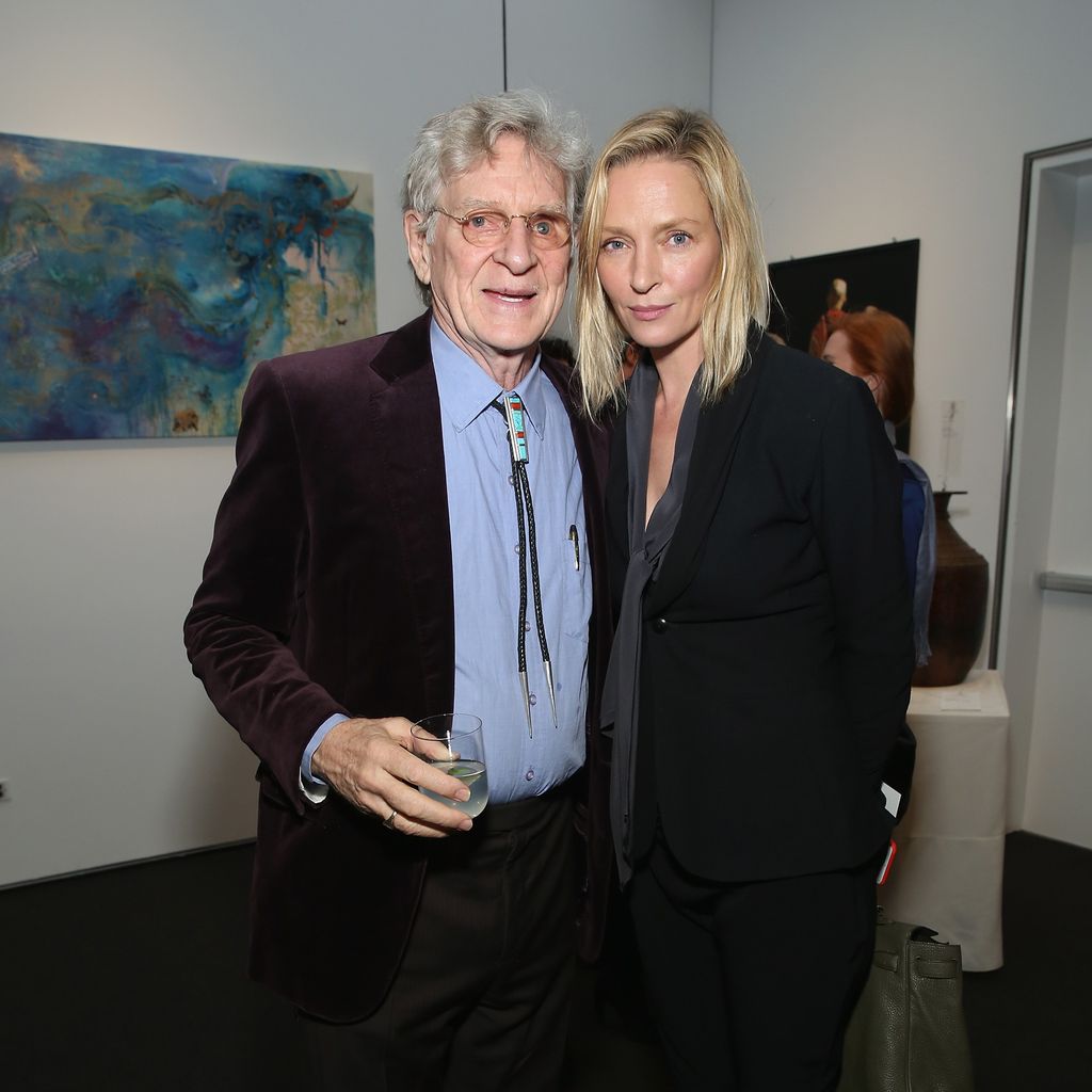 Dr. Robert A.F. Thurman und Uma Thurman bei der 13. Benefizauktion von Tibet House US in New York, 3. Dezember 2015