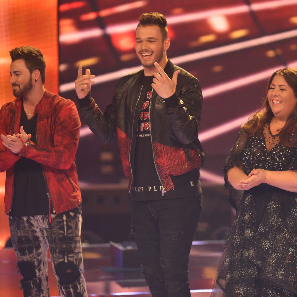 Michel Truog, Michael Rauscher, Janina El Arguioui und Marie Wegener, DSDS-Finalisten 2018