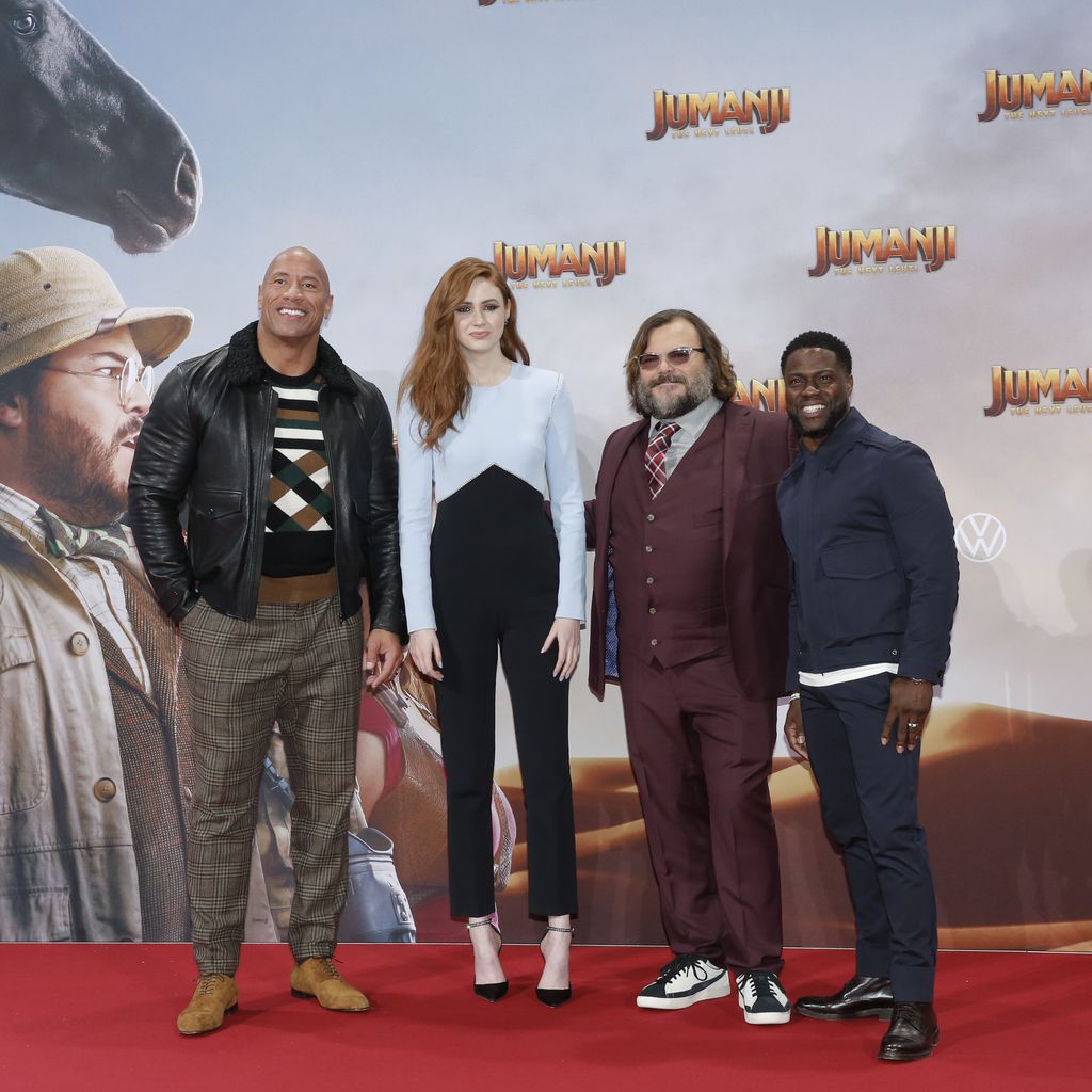 Dwayne Johnson, Karen Gillan, Jack Black und Kevin Hart in Berlin