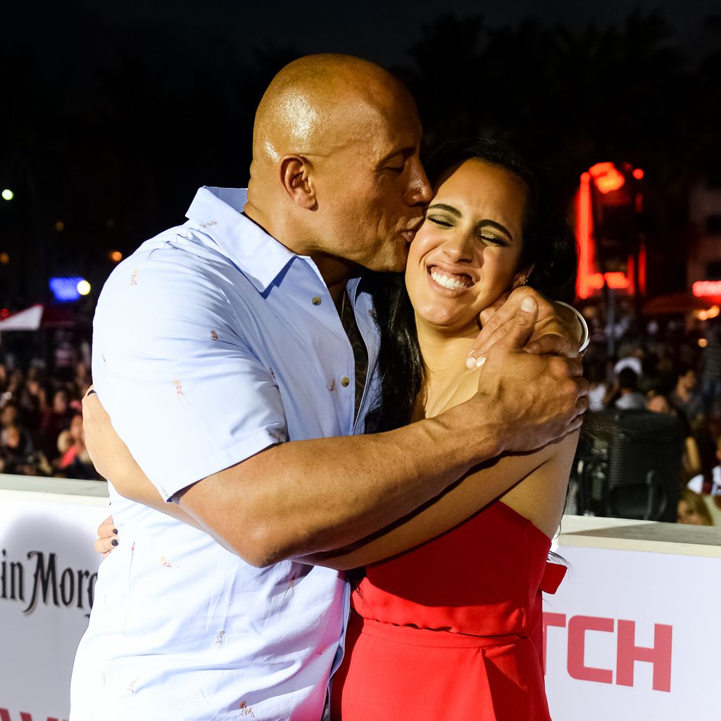 Dwayne Johnson und seine Tochter Simone Johnson bei der Premiere von "Baywatch"