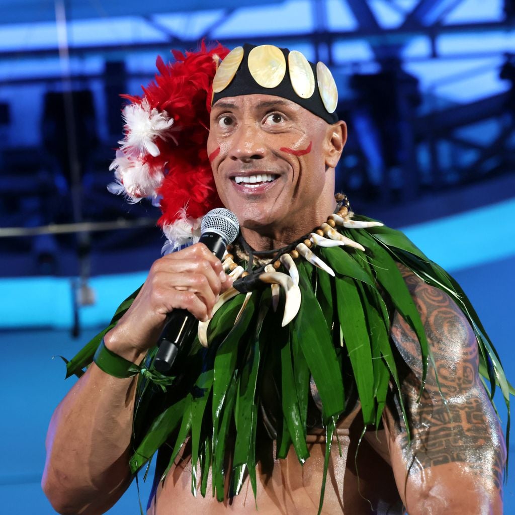 Dwayne Johnson auf der Bühne bei der Moana-Weltpremiere im Hollywood Bowl in Los Angeles