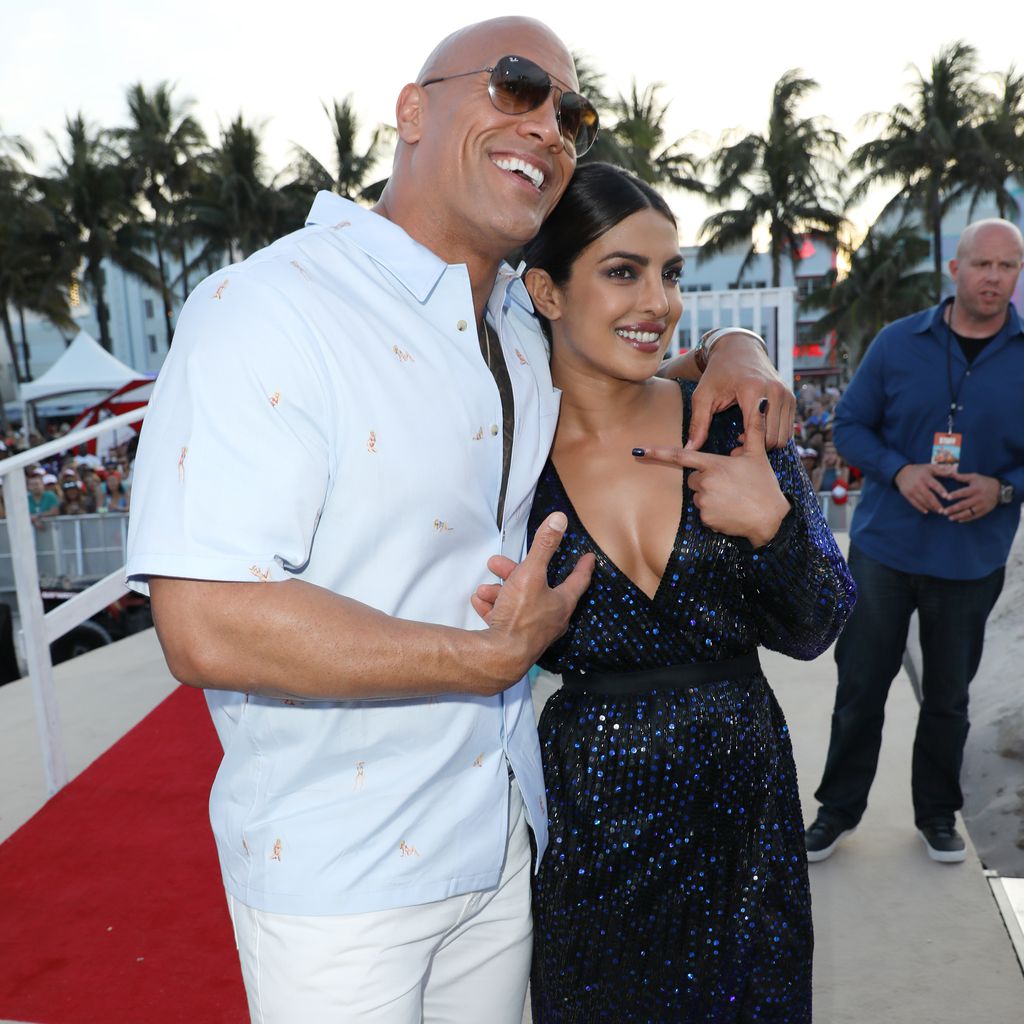 Dwayne Johnson und Priyanka Chopra bei der "Baywatch"-Premiere in Miami 2017