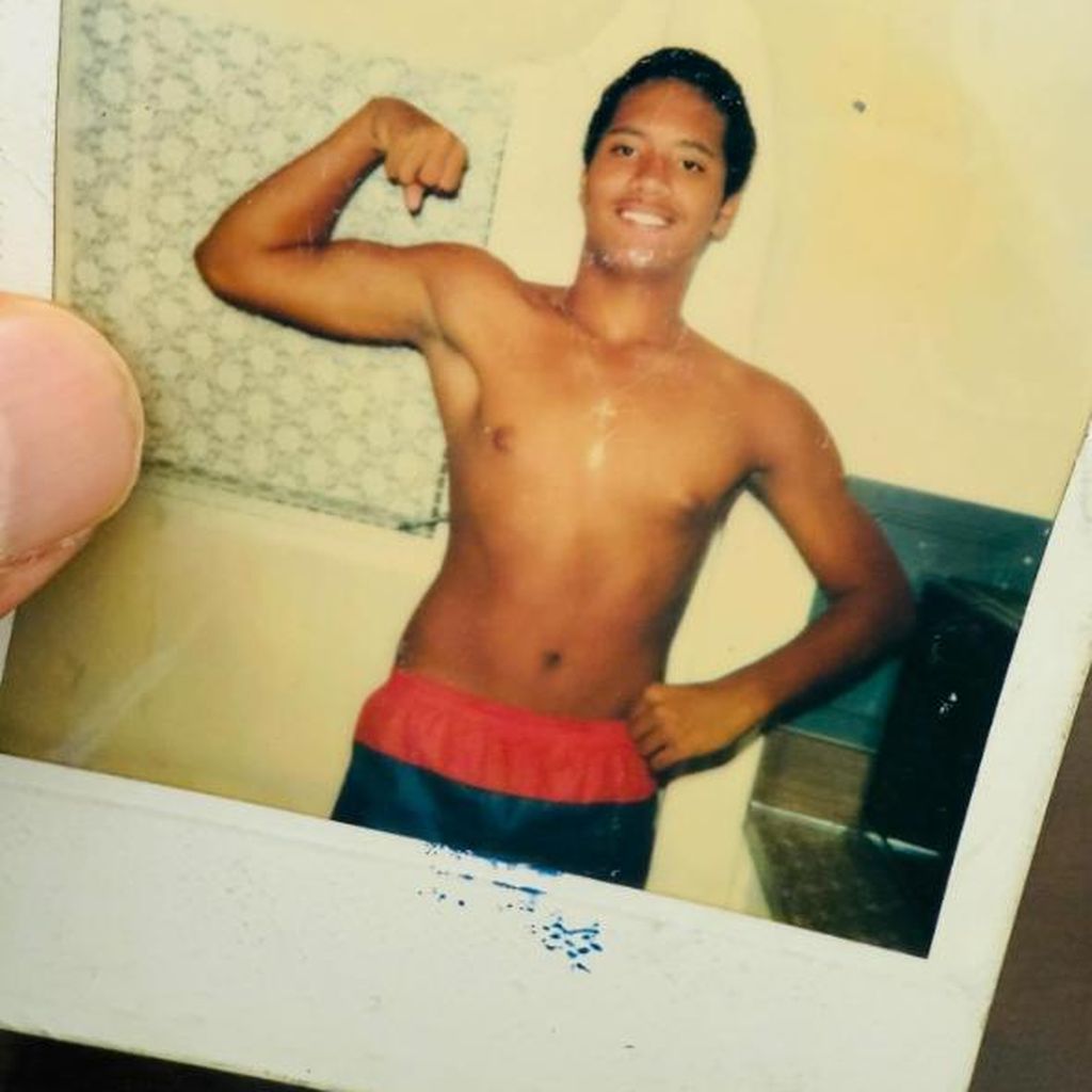 Polaroid von Dwayne "The Rock" Johnson mit 13 Jahren