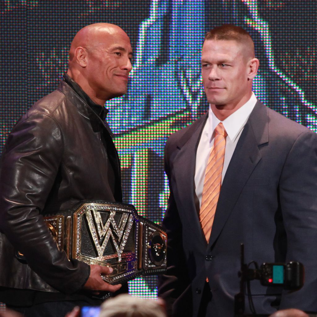 Dwayne "The Rock" Johnson und John Cena bei WrestleMania 29