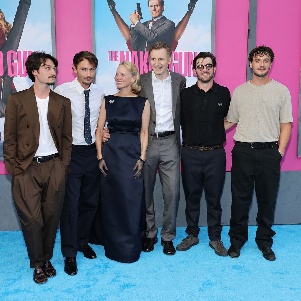 Dylan Jagger Lee, Brandon Thomas Lee, Pamela Anderson, Liam Neeson, Daniel Neeson und Micheál Neeson