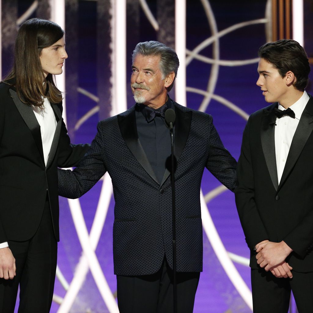 Dylan, Pierce und Paris Brosnan im Januar 2020