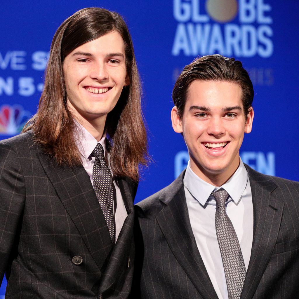 Dylan und Paris Brosnan bei der Präsentation der Nominierten der 77. Golden Globes