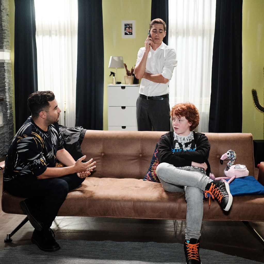 Easy (Lars Steinhöfel), Ringo (Timothy Boldt) und Julius (Paul Eilert) bei "Unter uns"
