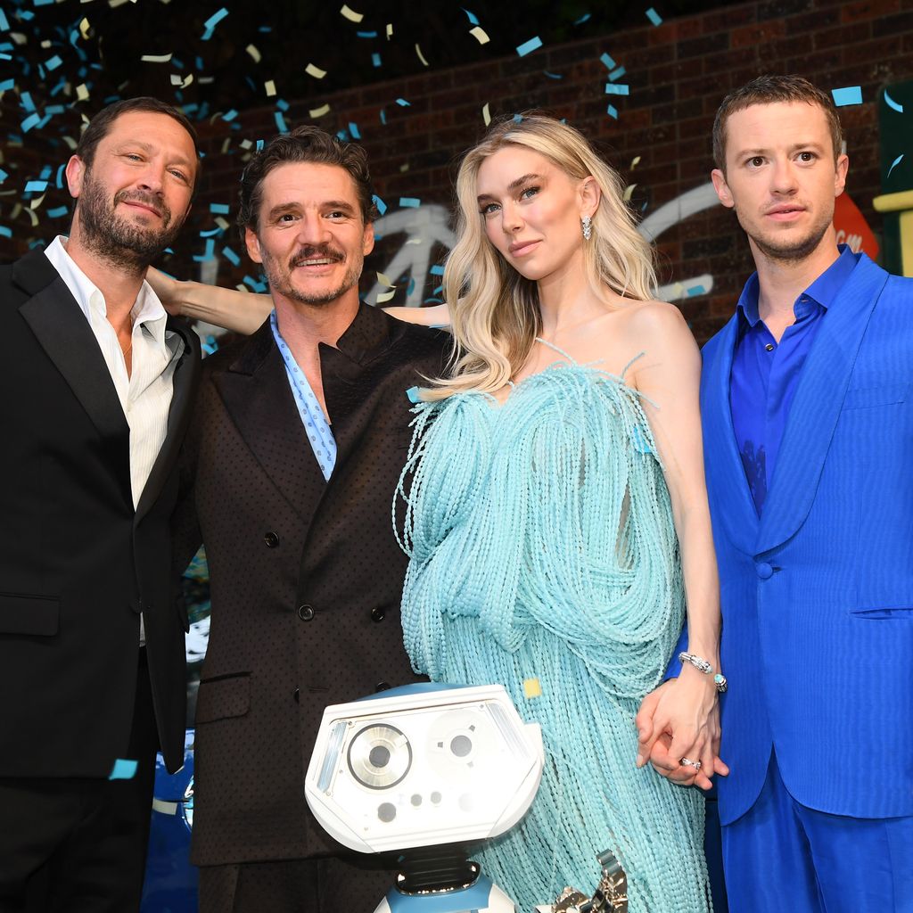 Ebon Moss-Bachrach, Pedro Pascal, Vanessa Kirby & Joseph Quinn aus "The Fantastic Four: First Steps"