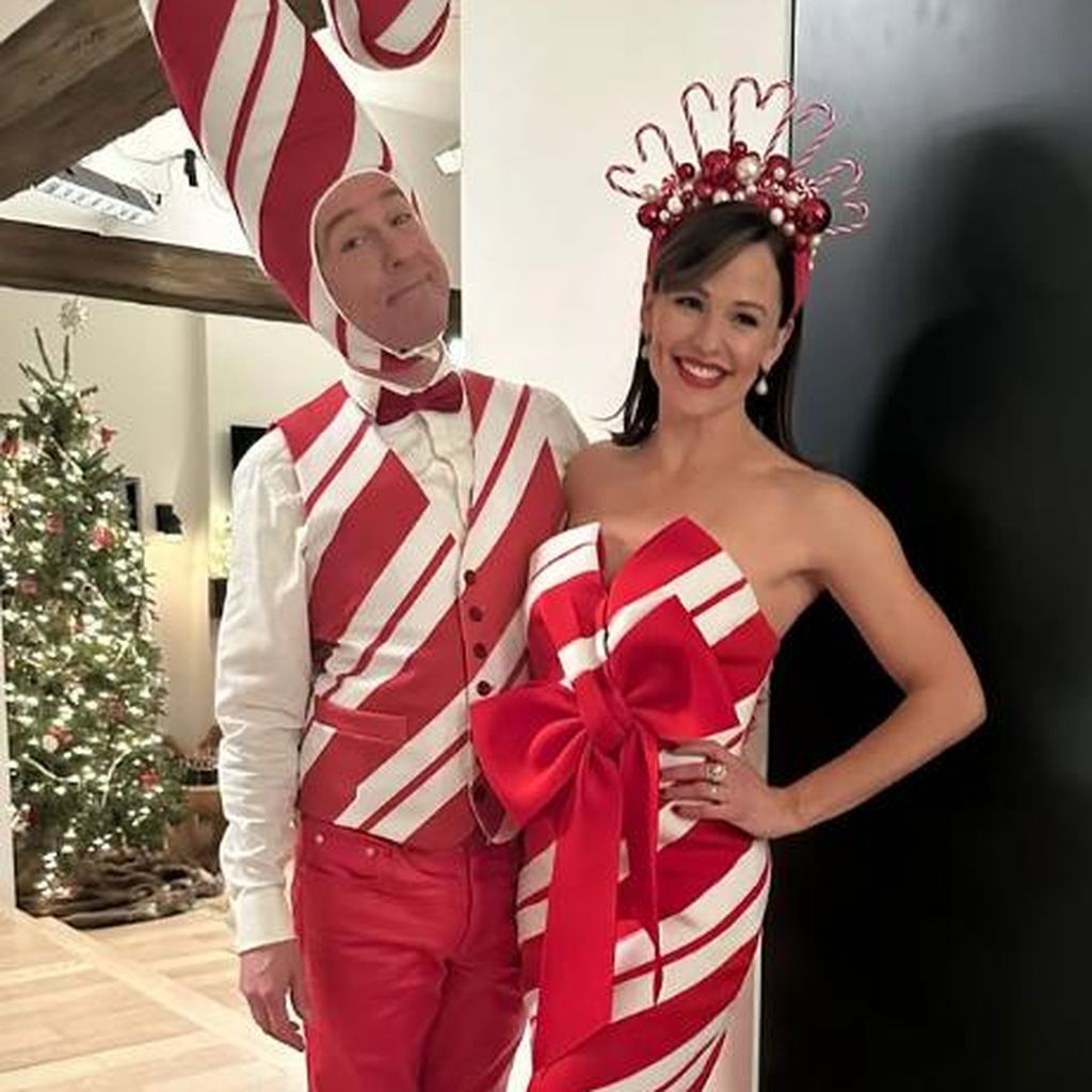 Ed Helms und Jennifer Garner am Set von "Family Switch", 2023