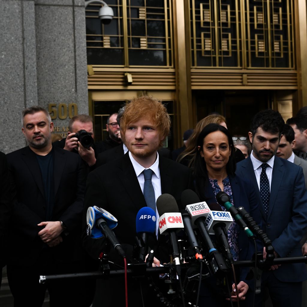 Ed Sheeran nach seinem Freispruch im Urheberrechtsprozess vor dem Bundesgericht in Manhattan, Mai 2023