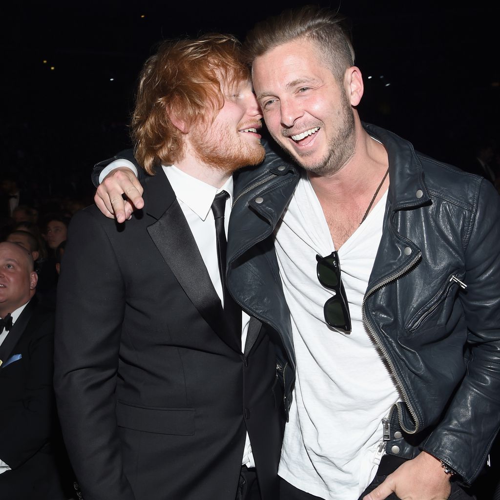 Ed Sheeran und Ryan Tedder bei den Grammy-Awards 2016