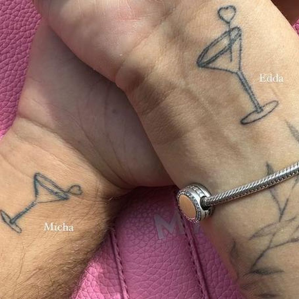 Edda Pilz und Michas Partnertattoo