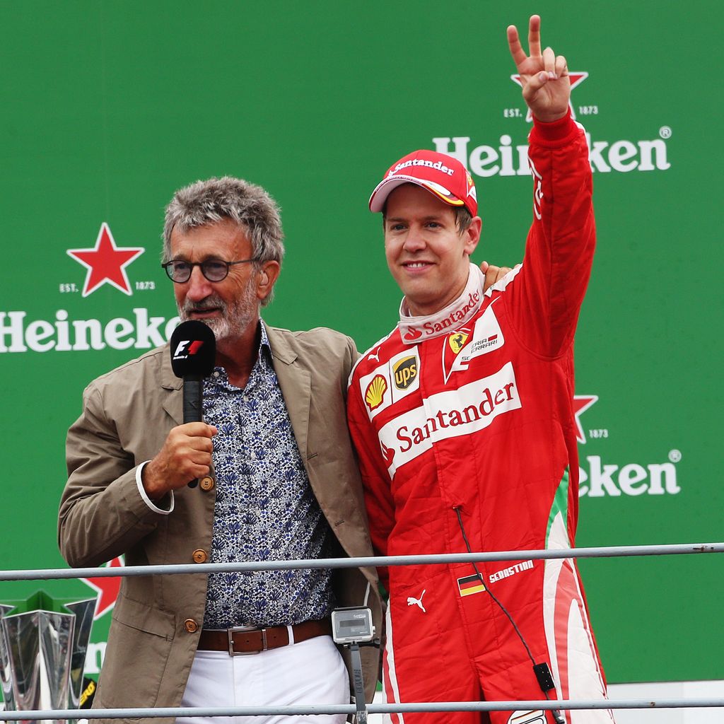 Eddie Jordan und Sebastian Vettel im September 2016