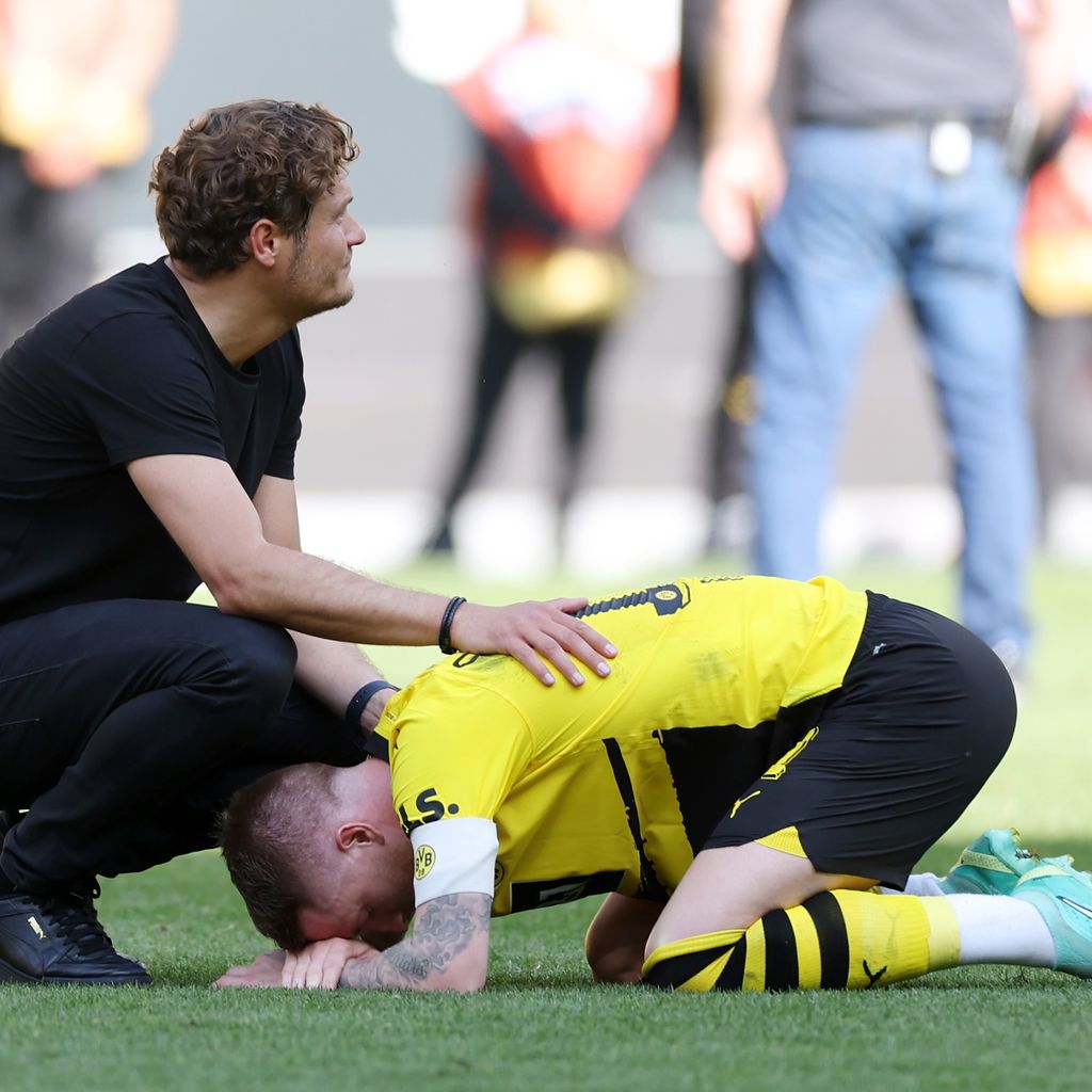 BVB-Trainer Edin Terzic und Marco Reus im Mai 2023