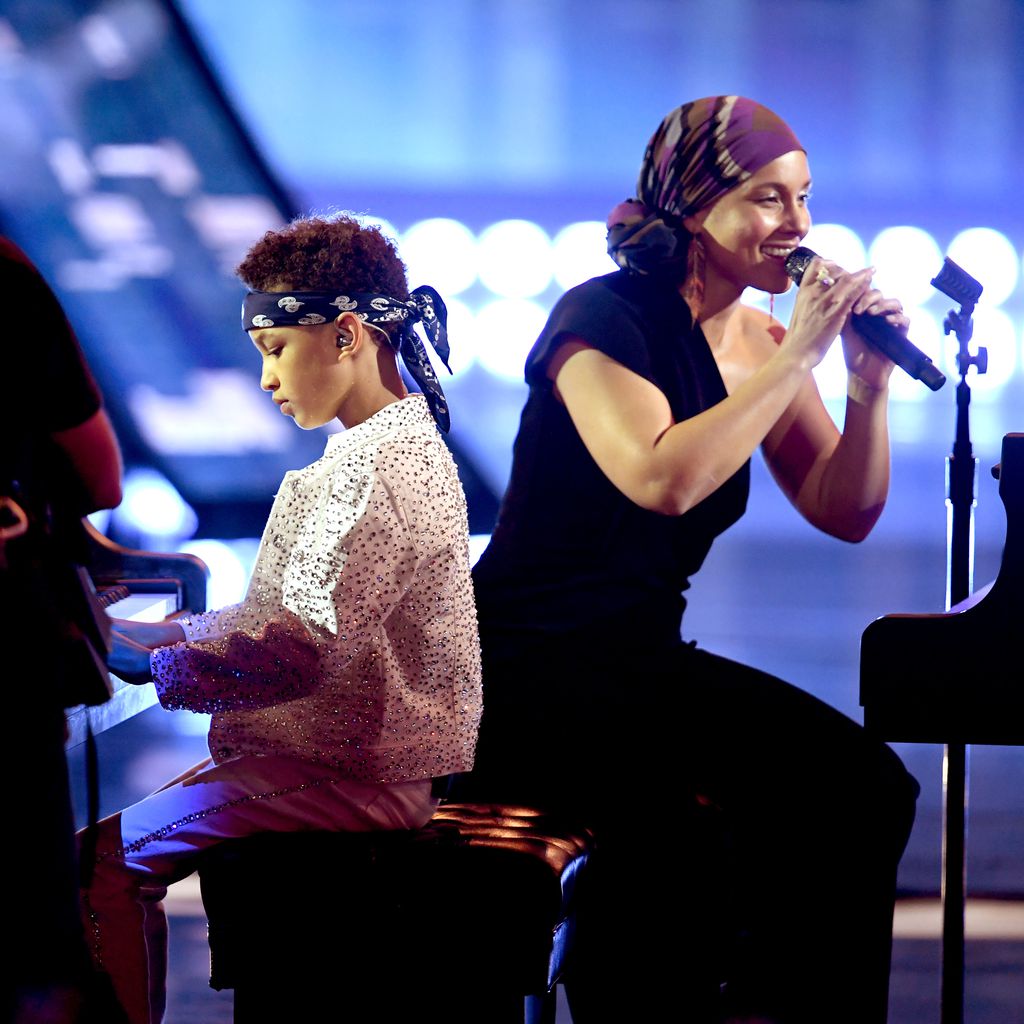 Egypt Daoud Dean und Mama Alicia Keys im März 2019