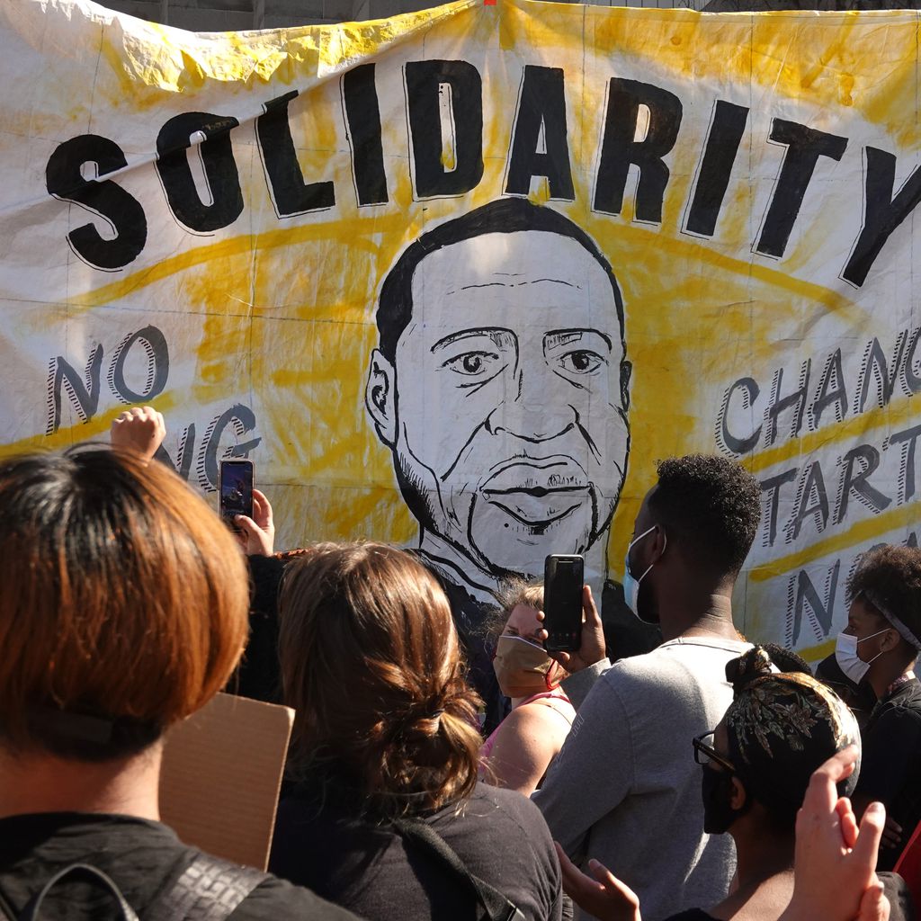 Eine Demonstration im Namen von George Floyd in Minneapolis im Mai 2020