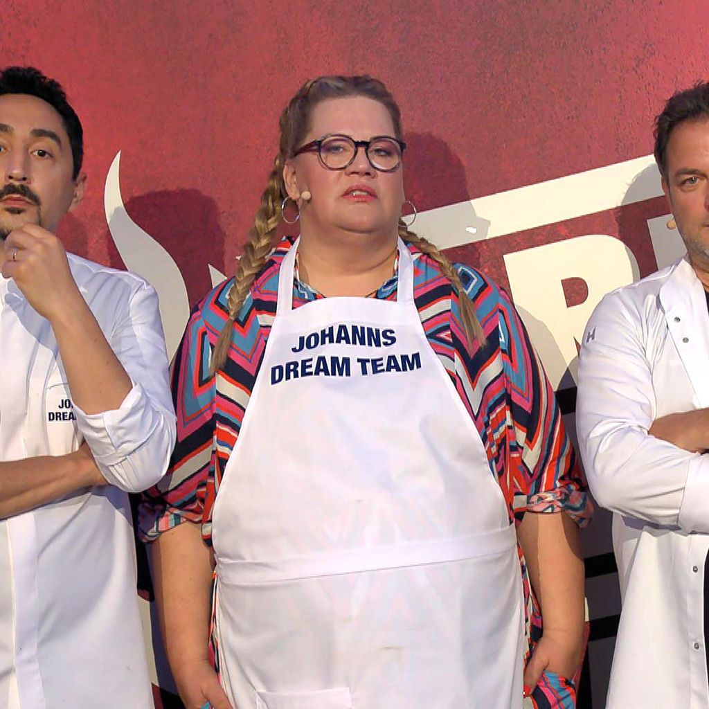 Eko Fresh (l.), Ilka Bessin und Martin Rütter