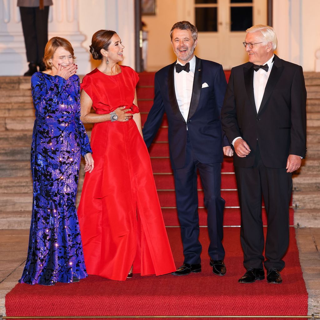 Elke Büdenbender, Königin Mary, König  Frederik X. und Frank-Walter Steinmeier im Oktober 2024