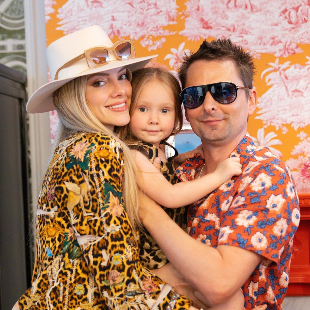 Elle Evans, Matthew Bellamy und ihre Tochter Lovella