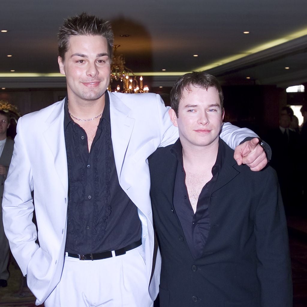 Eloy de Jong und Stephen Gately bei einer Charity-Veranstaltung in London, April 2002
