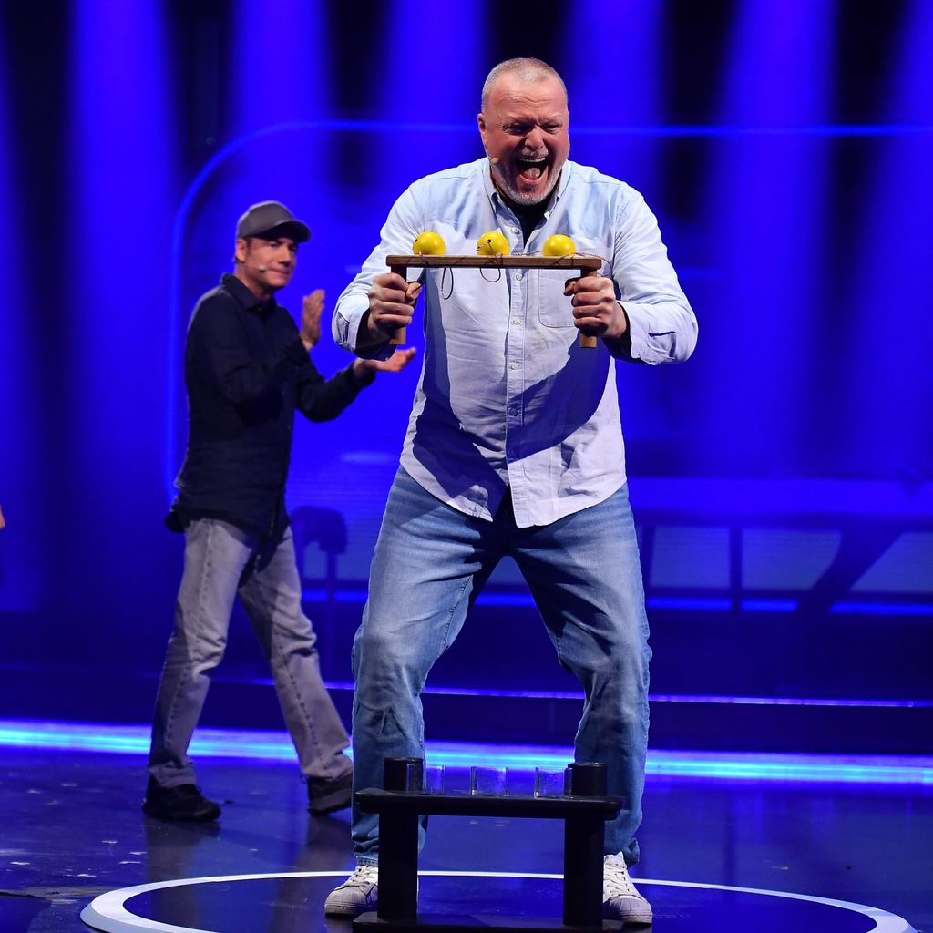 Elton, Bully Herbig und Stefan Raab bei "Stefan und Bully gegen irgendson Schnulli" am 29.11.2025
