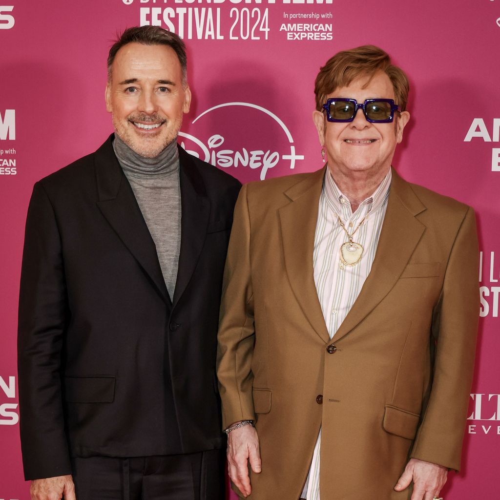Elton John und David Furnish auf dem London Film Festival für "Never Too Late", Oktober 2024