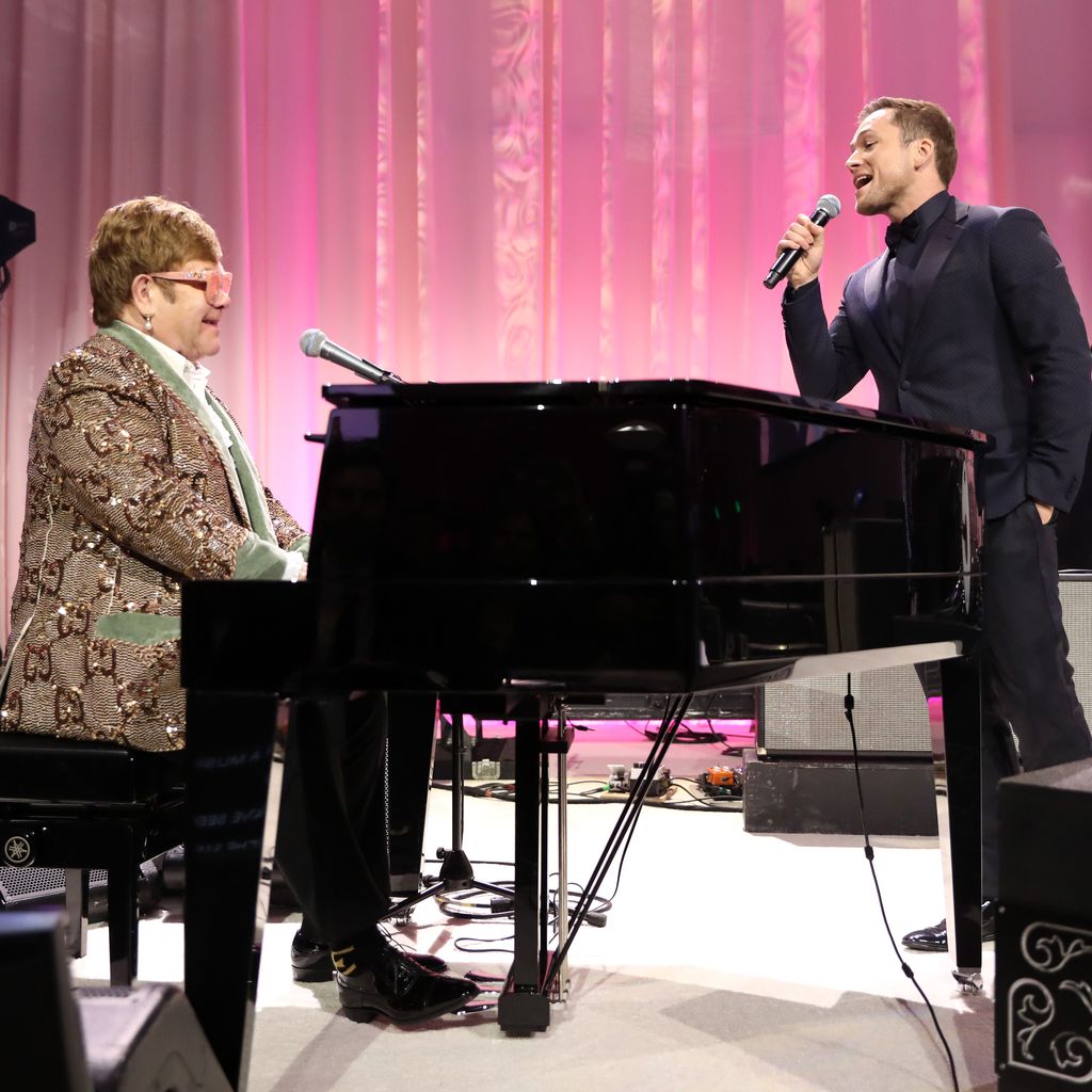 Elton John und Taron Egerton bei Eltons Oscar-Party 2019