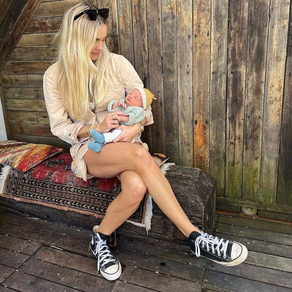 Elyse Knowles mit ihrem Sohn Zaii