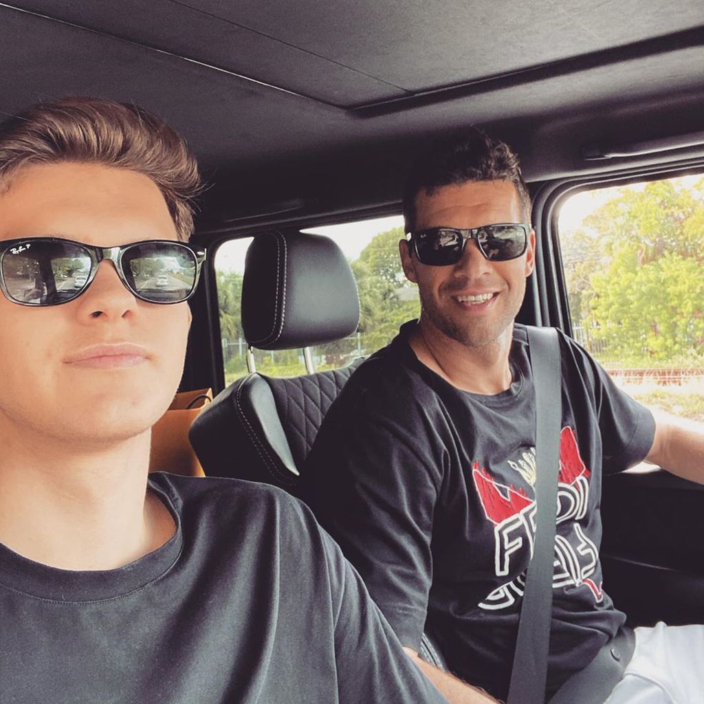 Emilio und Michael Ballack während eines USA-Urlaubs im Februar 2020