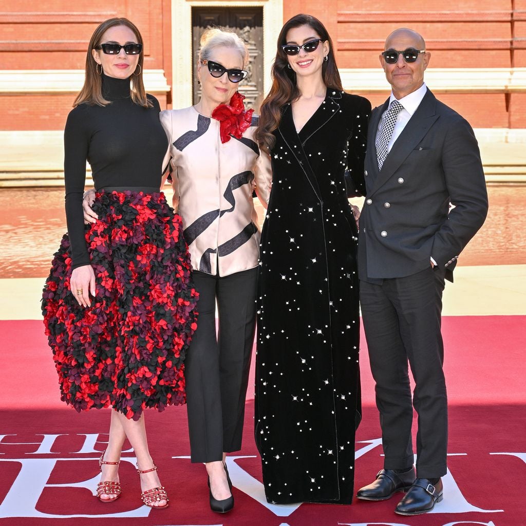 Emily Blunt, Meryl Streep, Anne Hathaway und Stanley Tucci, April 2026