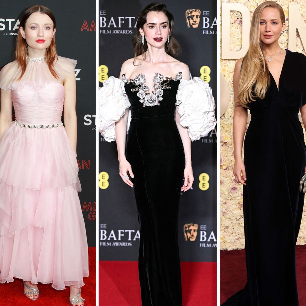 Emily Browning, Lily Collins, Jennifer Lawrence, Collage
