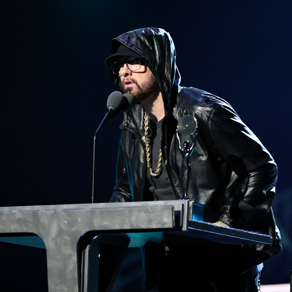 Eminem bei seiner Aufnahme in die Rock & Roll Hall of Fame
