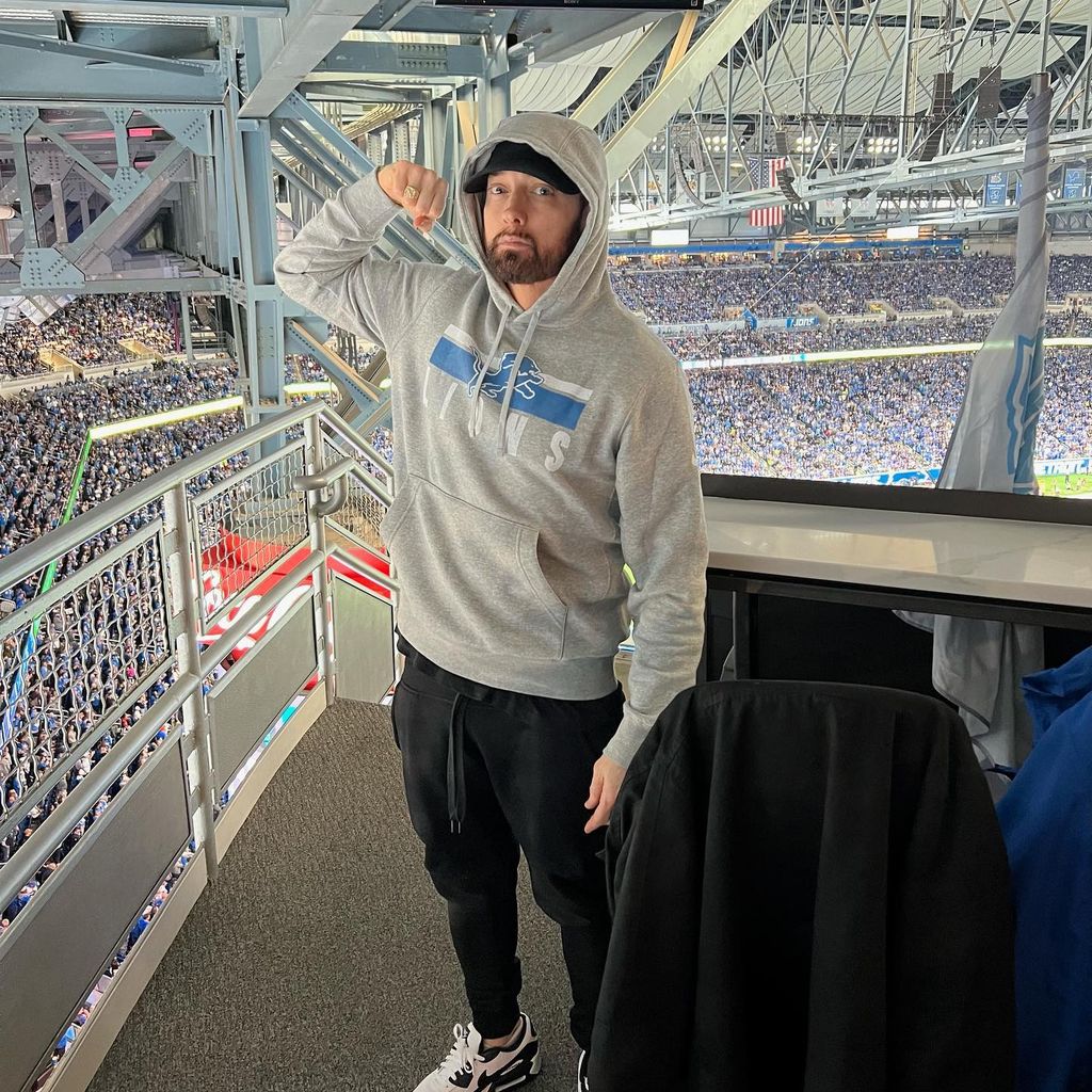 Eminem beim Spiel der Detroit Lions, Oktober 2023