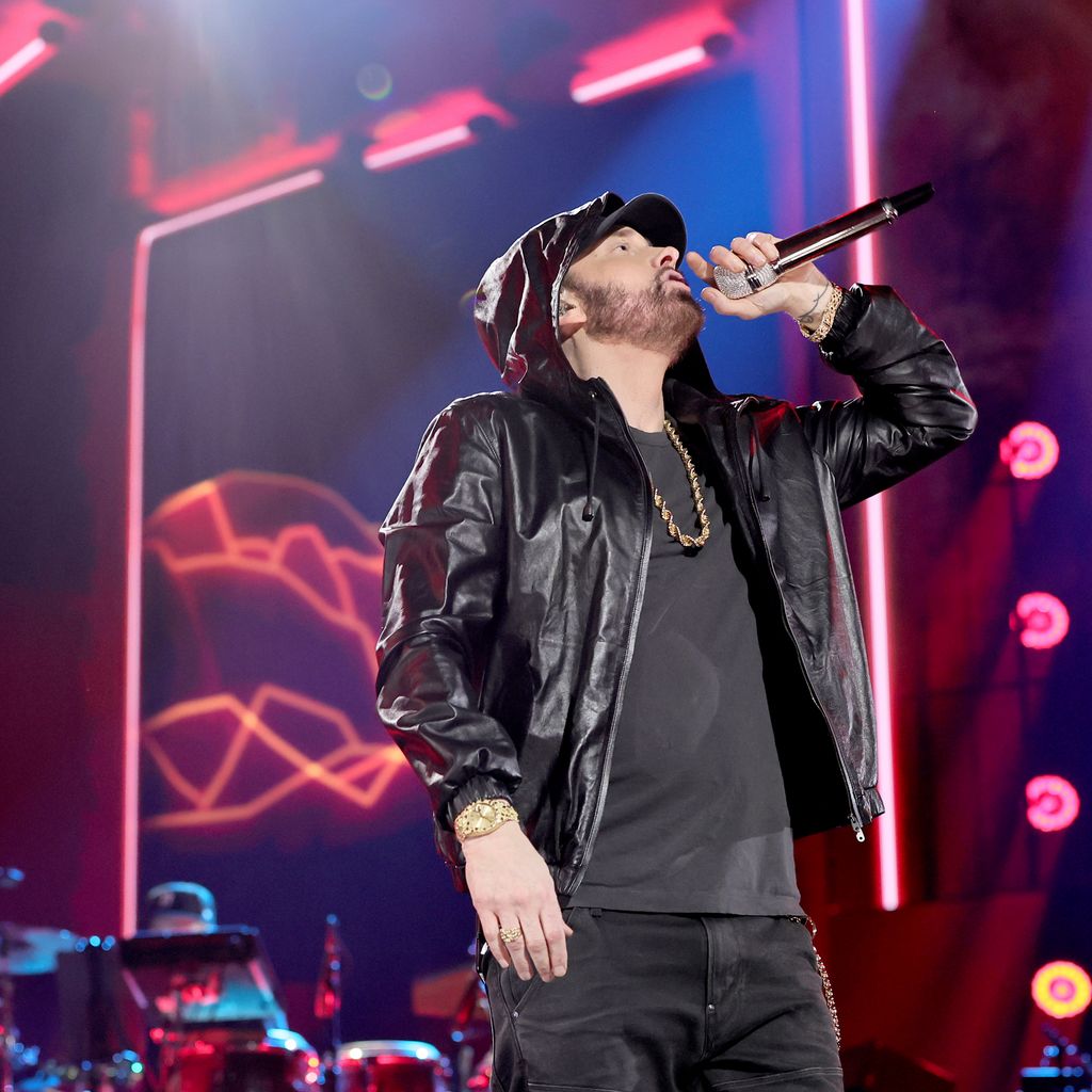 Eminem bei seiner Aufnahme in die Rock & Roll Hall of Fame