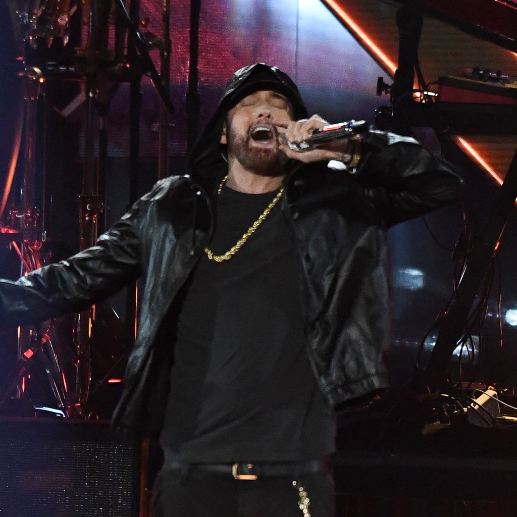 Eminem bei seiner Aufnahme in die Rock & Roll Hall of Fame