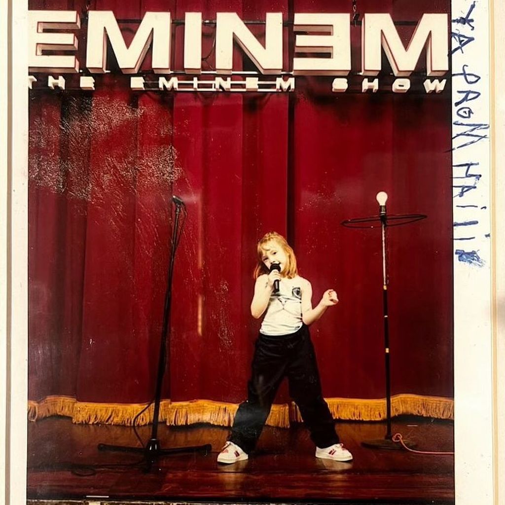 Eminems Tochter Hailie Jade auf einem alten Polaroid
