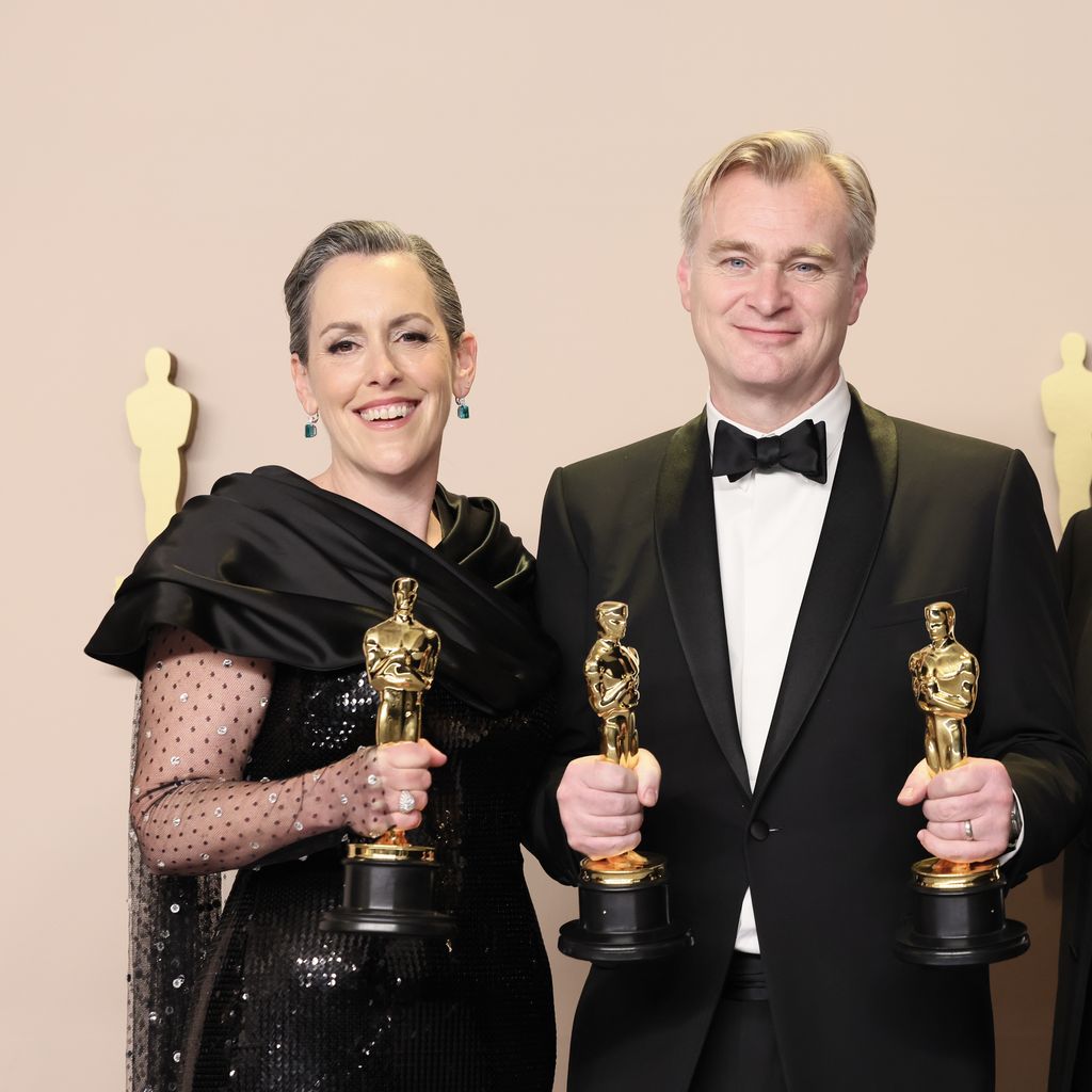 Emma Thomas, Christopher Nolan und Charles Roven